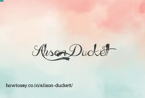 Alison Duckett