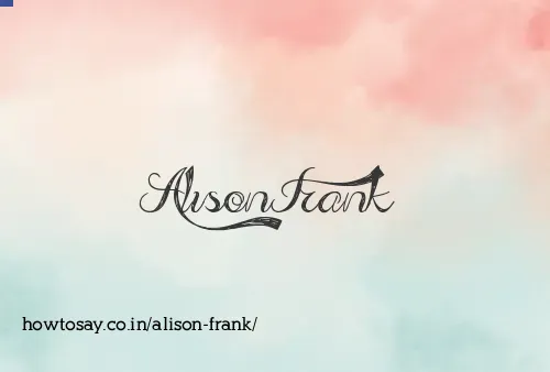 Alison Frank