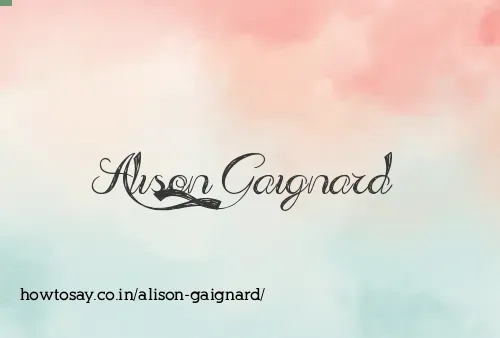 Alison Gaignard