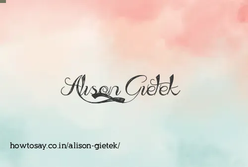 Alison Gietek