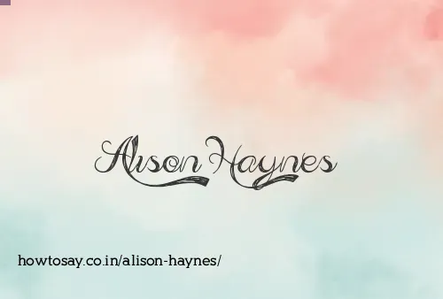 Alison Haynes