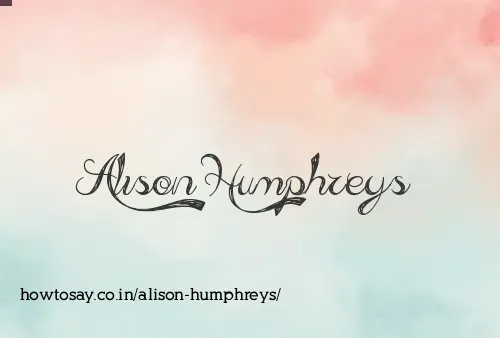 Alison Humphreys