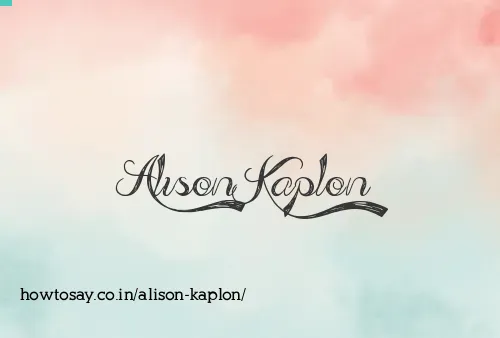 Alison Kaplon