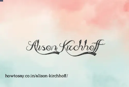 Alison Kirchhoff