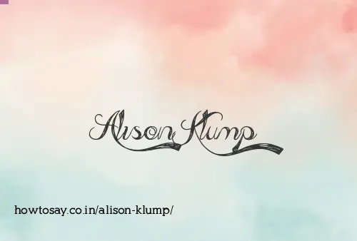 Alison Klump