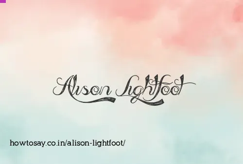 Alison Lightfoot
