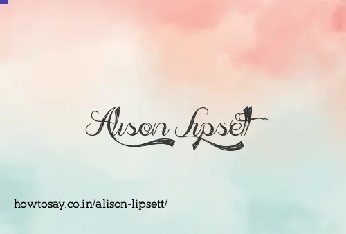 Alison Lipsett