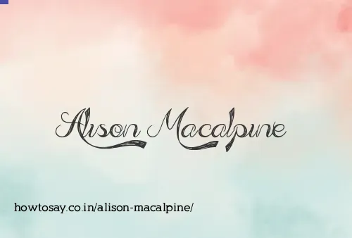 Alison Macalpine