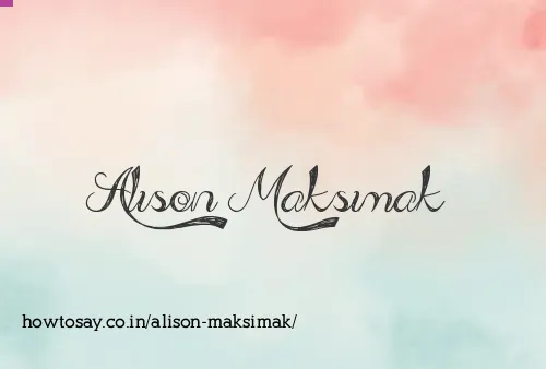 Alison Maksimak