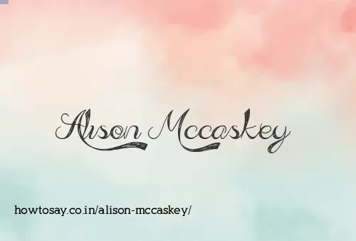 Alison Mccaskey