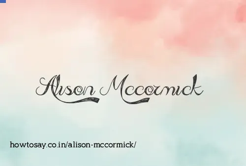 Alison Mccormick
