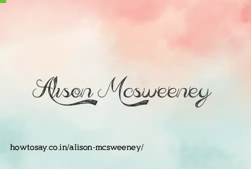 Alison Mcsweeney