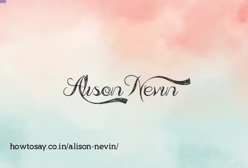 Alison Nevin