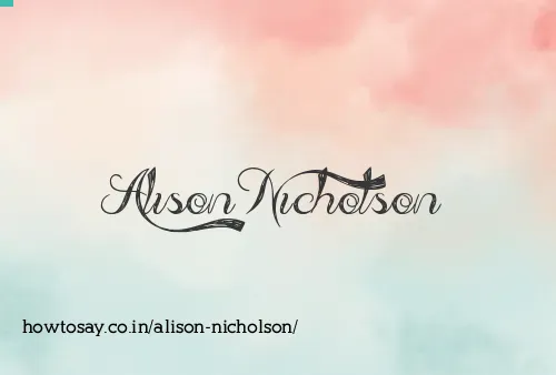 Alison Nicholson
