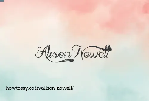 Alison Nowell
