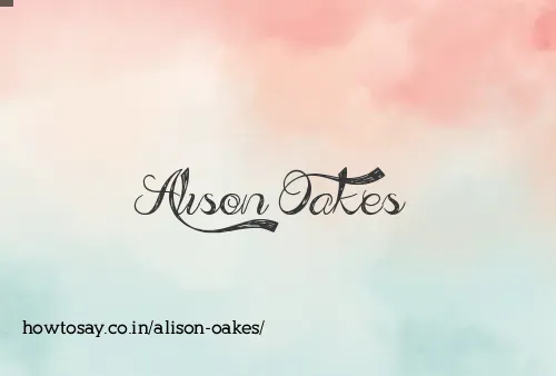 Alison Oakes