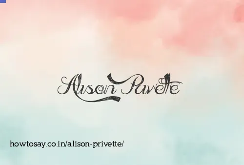 Alison Privette