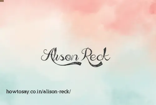 Alison Reck