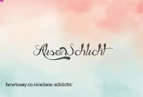 Alison Schlicht