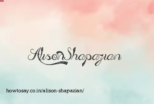 Alison Shapazian