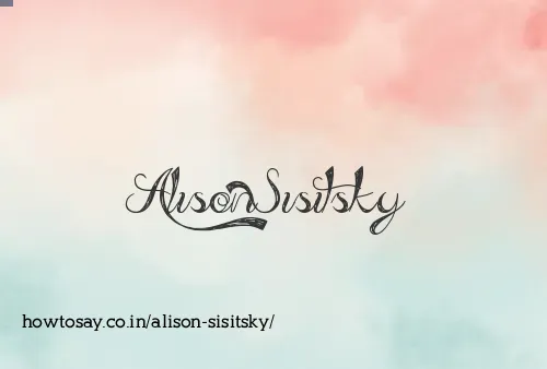Alison Sisitsky