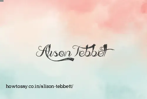 Alison Tebbett
