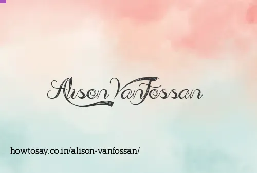 Alison Vanfossan