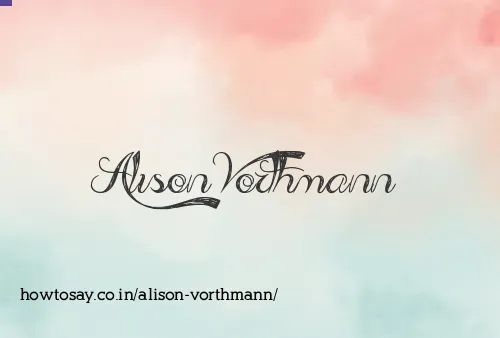 Alison Vorthmann