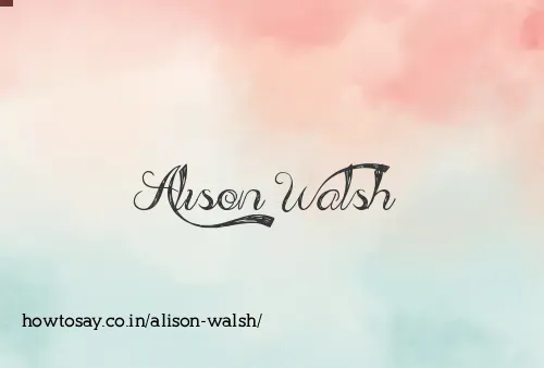 Alison Walsh