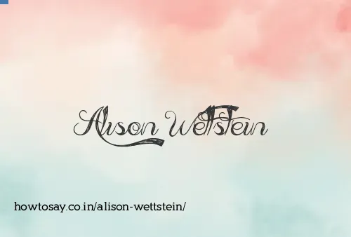Alison Wettstein