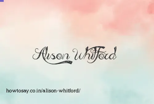 Alison Whitford