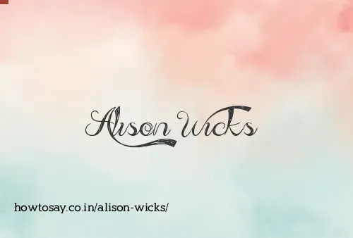 Alison Wicks