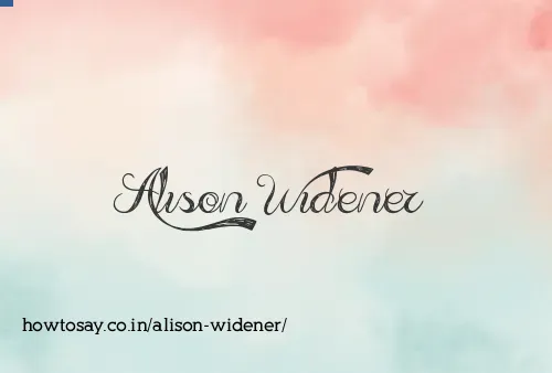 Alison Widener