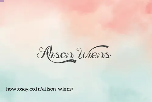 Alison Wiens