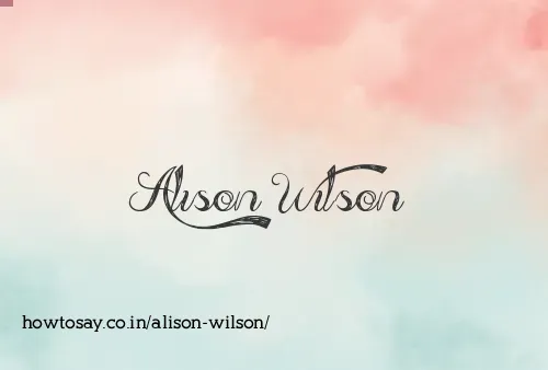 Alison Wilson