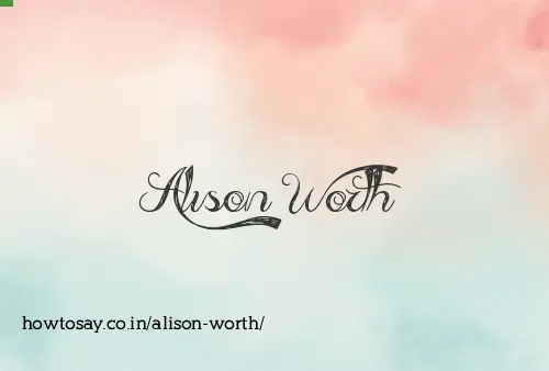 Alison Worth