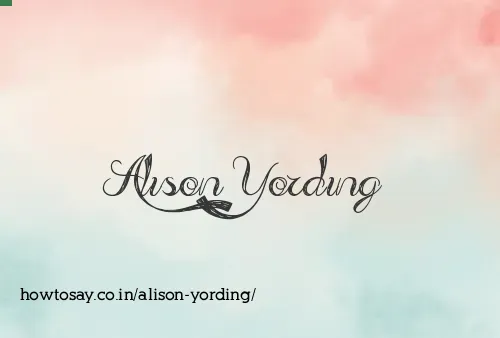 Alison Yording