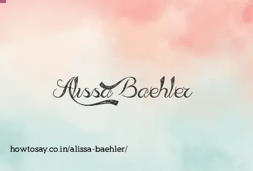 Alissa Baehler