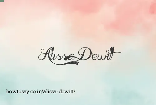 Alissa Dewitt