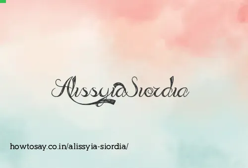 Alissyia Siordia