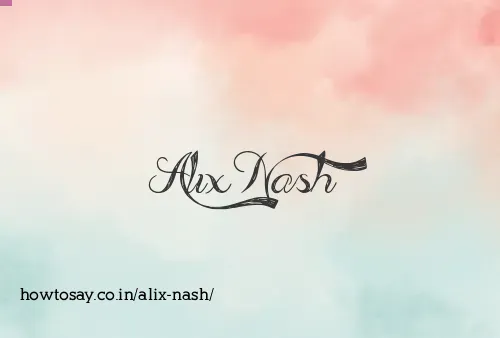Alix Nash