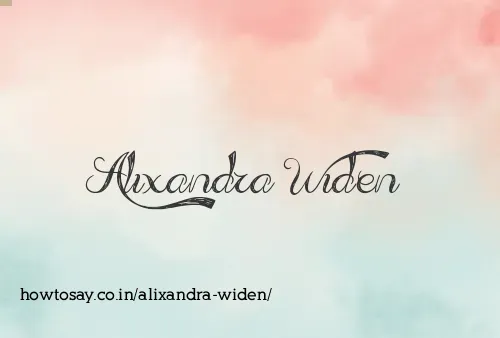 Alixandra Widen