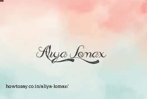 Aliya Lomax