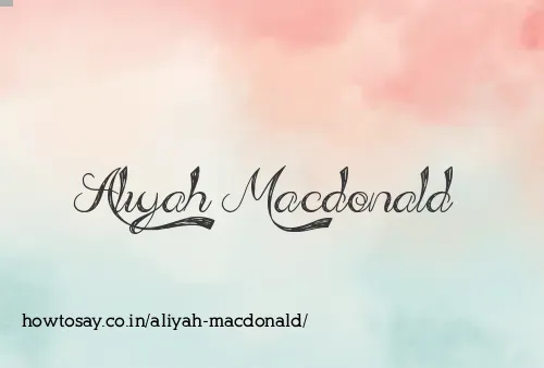 Aliyah Macdonald