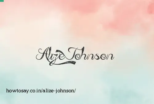 Alize Johnson