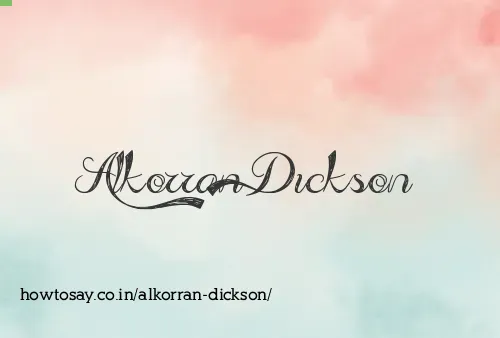 Alkorran Dickson
