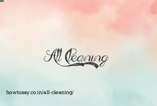 All Cleaning