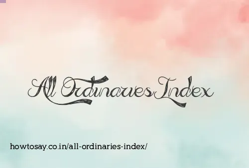 All Ordinaries Index