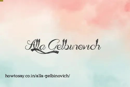 Alla Gelbinovich