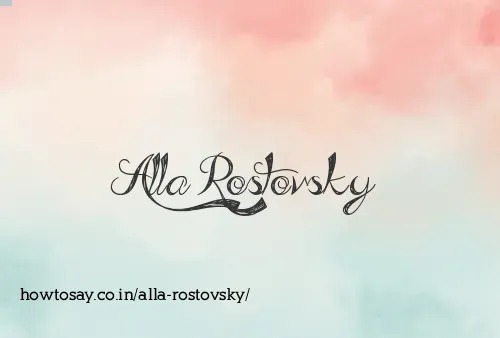 Alla Rostovsky